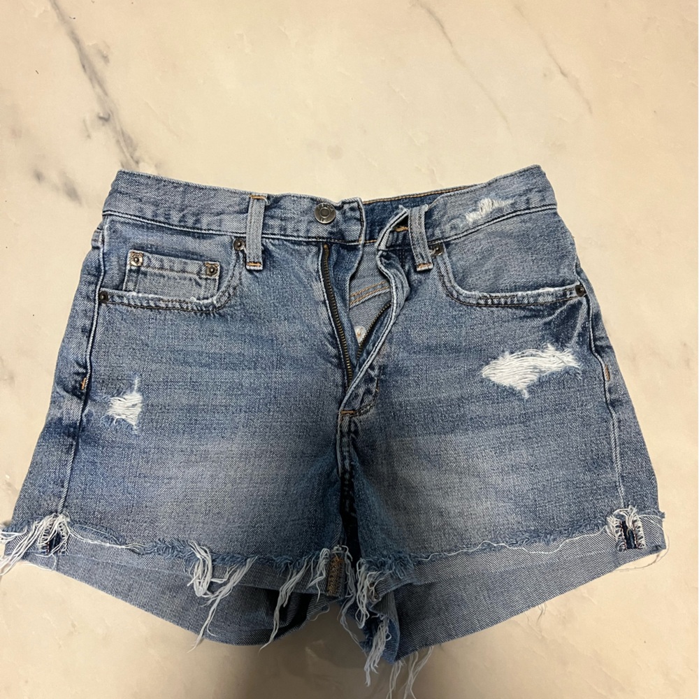 PISTOLA Distressed Denim Women's Shorts
